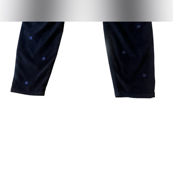 Boden NWT navy high rise velvet super skinny pants with polka dots - Picture 8 of 11